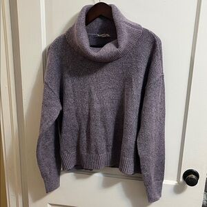 Elegant Lavender Cowl Neck Sweater